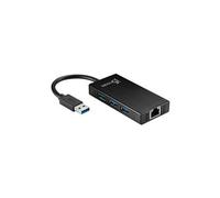 J5 Create KaiJet JUH470 USB 3.0 Gigabit Ethernet e hub a 3 porte, USB esterna, 3 porte USB, 1 porta di rete (RJ-45), 3 porte USB 3.0, PC, Mac, Linux