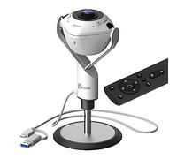 j5create 360 AI-Powered Meeting Webcam con vivavoce, Smart-Tracking, Auto-Framing, videocamera per videoconferenze HD 1080P, con telecomando (JVU368)