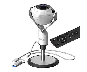 j5create 360 AI-Powered Meeting Webcam con vivavoce, Smart-Tracking, Auto-Framing, videocamera per videoconferenze HD 1080P, con telecomando (JVU368)