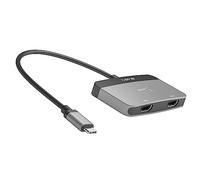 j5create 8K USB TypeC a doppio HDMI Display Adapter-Singolo 8K60/4K144 o doppio 4K60-Supporta la modalità estesa MST, per giocatori e professionisti, adatto per Windows Laptop (JCA465)
