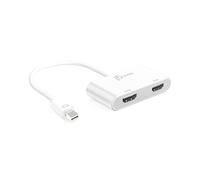 j5create Adattatore da Mini DisplayPort a doppio HDMI 4K MST, compatibile con Microsoft Surface Pro, Surface Book, HP OMEN 15-CE051NR e altri (JDA156)