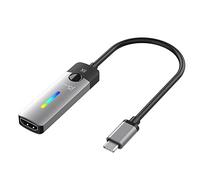 j5create Adattatore da USB Tipo C a HDMI (8K@60Hz, 4K@120Hz) con luce LED RGB per MacBook Pro, MacBook Air, iPad Pro, Samsung Galaxy, Surface Pro, Dell, HP (JCA157)