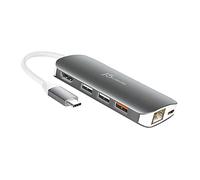 j5create Adattatore Multi USB-C 9 in 1 Adattatore Multi HDMI/Ethernet/USB 3.1, SD e MicroSD/PD 3.0 | HDMI 4K per MacBook | ChromeBook | Dispositivi USB-C (JCD383)