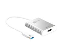 j5create Adattatore per display da USB 3.0 a HDMI 4K Connettore USB 3.0 maschio Type-A | Connettore HDMI femmina | 4K UHD | Risoluzione fino a 3840 x 2160 @ 30 Hz | Alloggiamento in alluminio (JUA354)