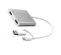 J5create JCA365 USB-C to Dual HDMI 4K + 2K Multi-Monitor Adapter - (USB-C to 2 x