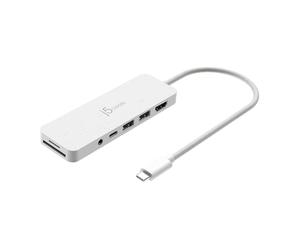 J5Create JCD373EW ECO USB-C Multi Port Hub con PD (bianco)