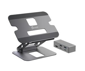 j5create JTS327-N Supporto Multi-Angolo per Laptop con Dock 4K - Nouvo