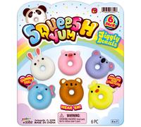 JA-RU Mini Mochi Squishy Animals (1 confezione) Simpatici squishy a forma di ciambella per bambini e adulti, ragazzi e ragazze. Giocattoli gommos
