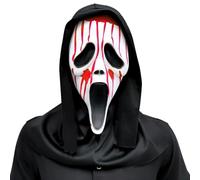 Jaaduem Maschera di Halloween, Horror Ghostface Mask Scream, Maschera da Fantasma di Halloween, maschera da Urlo Spaventosa, maschera di halloween in Lattice Naturale