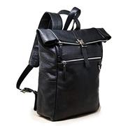 Jaald Zaino in pelle HG-LTHR Zaino da scuola da 45 cm Comodo zaino per laptop in pelle da viaggio impermeabile in vera pelle per uomo e donna
