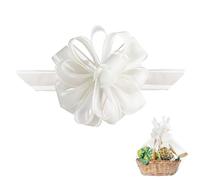 Jaarssho 12 fiocchi regalo grandi, 11 cm, fiocchi da disegno, fiocco, regalo per sacchetti regalo, cesti regalo, grande pull bow per fai da te, imballaggio, compleanno, Natale, matrimonio (bianco)