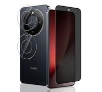 Jaavkkma 1 Pezzo Privacy Pellicola Protettiva per Honor Magic 8 Lite + 2 Pezzi Pellicola Fotocamera, Durezza 9H/Anti-Spia, Protezione Schermo per Honor Magic 8 Lite - Anti Spy Vetro Temperato