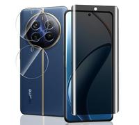 Jaavkkma 1 Pezzo Privacy Pellicola Protettiva per Realme 12 Pro/12 Pro+ + 2 Pezzi Pellicola Fotocamera, Durezza 9H/Anti-Spia, Protezione Schermo per Realme 12 Pro/12 Pro+ - Anti Spy Vetro Temperato