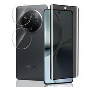 Jaavkkma 1 Pezzo Privacy Pellicola Protettiva per Realme 14 Pro + 2 Pezzi Pellicola Fotocamera, Durezza 9H/Anti-Spia, Protezione Schermo per Realme 14 Pro - Anti Spy Vetro Temperato