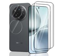 Jaavkkma 2 Pezzi Pellicola Protettiva per Realme 14 Pro+/Pro Plus Vetro Temperato + 2 Pezzi Pellicola Fotocamera, 9H/Senza Bolle, Protezione Schermo per Realme 14 Pro+/Pro Plus - HD Vetro Temperato