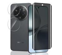 Jaavkkma 9H Privacy Pellicola Protettiva per Realme 14 Pro+/Pro Plus [1 Pezzo] + Pellicola Fotocamera [2 Pezzi], Senza Bolle, Anti-Spia Vetro Temperato Protezione Schermo per Realme 14 Pro+/Pro Plus