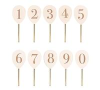 JaBaDaBaDo Set di numeri in legno 0-9 palloncini con numeri (0-9) per candelabri, accessori aggiuntivi per portacandele Jabado, durevole per molti compleanni