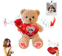 JABECODIFA Orsacchiotto Con Cuore Personalizzato Con Testo E Foto, Orso Di Peluche Valentine Teddy Bear Come Regalo Di San Valentino Per Lui E Lei O Per Un Compleanno, 40cm
