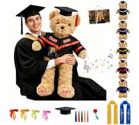 JABECODIFA Orsacchiotto Di Laurea Gigante Personalizzato 50cm A 95cm Per La Laurea E Il Compleanno, Graduation Teddy Bear Grande Peluche Su Misura Per Asilo Scuole E Università