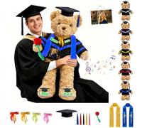 JABECODIFA Orsacchiotto Di Laurea Gigante Personalizzato 50cm A 95cm Per La Laurea E Il Compleanno, Graduation Teddy Bear Grande Peluche Su Misura Per Asilo Scuole E Università