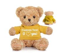 JABECODIFA Orso di Peluche Personalizzato con Testo Foto Personalizzato, Orsacchiotto Peluche come Regalo Personalizzato per Donne Uomini a San Valentino, Regali Anniversario (30cm)