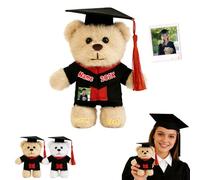 JABECODIFA Personalizzabile Piccolo Orsacchiotto per Diploma con Testo e Foto 12cm, Small Graduation Bear Regalo di Laurea Unico per Lui o Lei Idea Regalo di Laurea Amici e Famiglia Università