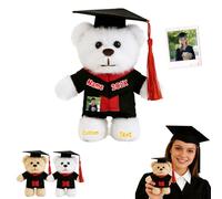 JABECODIFA Personalizzabile Piccolo Orsacchiotto per Diploma con Testo e Foto 12cm, Small Graduation Bear Regalo di Laurea Unico per Lui o Lei Idea Regalo di Laurea Amici e Famiglia Università