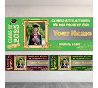 JABECODIFA Striscione Personalizzato, Striscione di laurea Banner Personalizzato come Decorazioni per la Festa Laurea, Regali Personalizzati come Regali di Laurea per i Laureati (360 x 120cm)