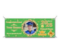 JABECODIFA Striscione Personalizzato, Striscione di Laurea Personalizzato come Decorazioni per la Festa di Laurea, Banner Personalizzato come Regali di Laurea (120 x 40cm)