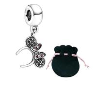JABEDE - Charms 925 Sterling Silver 5A Cubic Zirconia Ciondolo Charm per Bracciale Charm Bead Ciondolo per Bracciali Europei Collane Gioielli Regalo per Donna (DIADEMA)