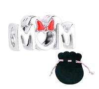 JABEDE - Charms 925 Sterling Silver 5A Cubic Zirconia Ciondolo Charm per Bracciale Charm Bead Ciondolo per Bracciali Europei Collane Gioielli Regalo per Donna (MCORAZONM)