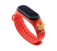 JABEDE - Orologio digitale con cinturino in silicone, design cartone animato, per bambini, per lo sport, ideale come regalo di compleanno, cinturino compatibile con My Band, Uomo di ferro