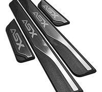 JABL 4Pcs Car Acciaio Inox Piastra Battitacco, per Mitsubishi ASX 2011-2020 Kick Plates Trims Cover Anti-Graffio Protector,Accessori Styling Dll'auto