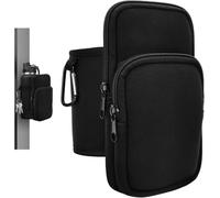 JABNOW Borsa Magnetica Gym Porta Bottiglia con Moschettone Ganci per Contenere Bottiglie d'Acqua Diametro 7-11cm, Telefoni Cellulari, Chiavi e Accessori per Fitness (Nero)
