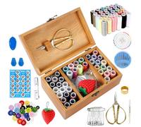 JABNOW Set Cucit 186 Pezzi, Kit Viaggio Con Ago E Filo Per Cucire, Kit Cucit Con Forbici E Righello, Kit Cucito Da Viaggi Per Principianti, Regali Pensati Per Le Feste Con Set Da Cucito
