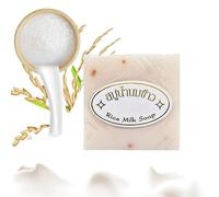 Jabon Aclarante De Arroz, Sapone di riso tailandese, sapone al latte di riso alle erbe tailandese bianco idratante, sapone originale tailandese fatto a mano sapone al latte di riso, sapone sbiancante