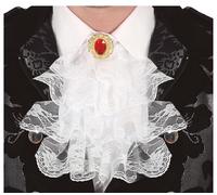 Jabot cravatta ascot colletto vittoriano in pizzo bianco