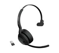 Jabra Evolve2 55 Link380a MS Mono - Headset mono wireless con USB-A certificato per Microsoft Teams