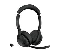 Jabra evolve2 55 auricolare wireless a padiglione ufficio bluetooth base di ricarica nero