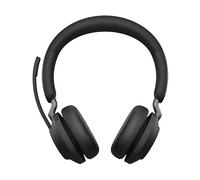 Jabra Evolve2 65 Wireless PC Headset - Noise Cancelling, Ottimizzato per Microsoft Teams, USB-A dongle, Nero, Stereo