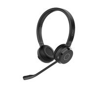 Jabra Evolve 65 TE (Third Edition) - Cuffie wireless a doppio orecchio, microfono a cancellazione del rumore, durata della batteria 16 ore, doppia connettività, funziona con tutte le piattaforme UC