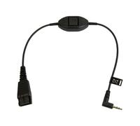 Jabra 8800-00-55 QD Maschio 2.5mm jack Maschio 0,3 m Nero to 2.5 mm Jack with