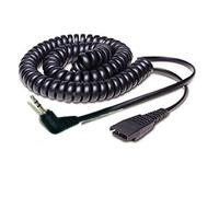Jabra Cavo di Disconnessione Rapida QD verso Cavo Spiralato di 2 m con Jack 2.5 mm