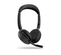 JABRA Auricolare Evolve2 65 Flex Bluetooth Nero con Cancellazione del Rumore