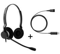 Jabra Biz 2300 Duo Qd Cuffia Con Collegamento 230 USB Cavo Adattatore per Lavoro