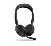 JABRA Cuffie Auricolari Evolve2 65 Flex Bluetooth Nero con Microfono Attivo