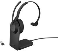 Jabra Evolve2 55 Cuffie Wireless Mono con base di ricarica, USB-A dongle, Ottimizzato per Microsoft Teams, Mono, Supporto incluso