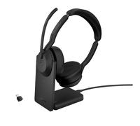 JABRA Cuffie Stereofoniche Evolve2 55 Bluetooth Nero con Base di Ricarica