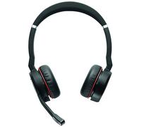 JABRA - Cuffie Wireless Evolve 75 UC Stereo Bluetooth Colore Nero e Rosso