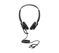 Jabra Engage 50 II + Adattatore USB C/A MS Stereo Cuffie per conversazioni chiare e professionali con microfoni intelligenti e comfort per un uso